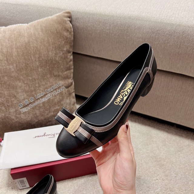 Ferragamo專櫃款女鞋 菲拉格慕高品質新版蝴蝶結VARA單鞋 dx3612